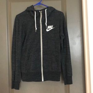 Dark grey Nike zip up hoodie small size